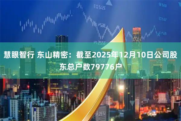 慧眼智行 东山精密：截至2025年12月10日公司股东总户数79776户