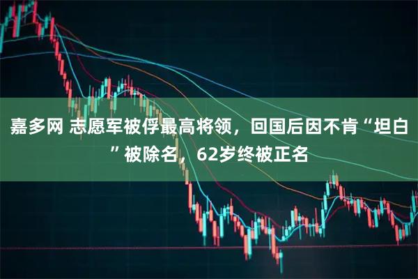 嘉多网 志愿军被俘最高将领，回国后因不肯“坦白”被除名，62岁终被正名